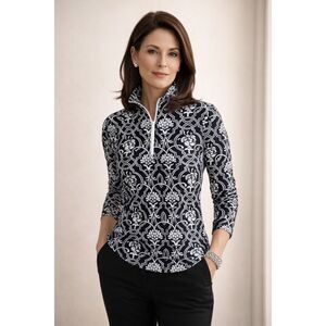 NWOT IBKUL Women's Long Sleeve 1/4 Zip, med $128  G31